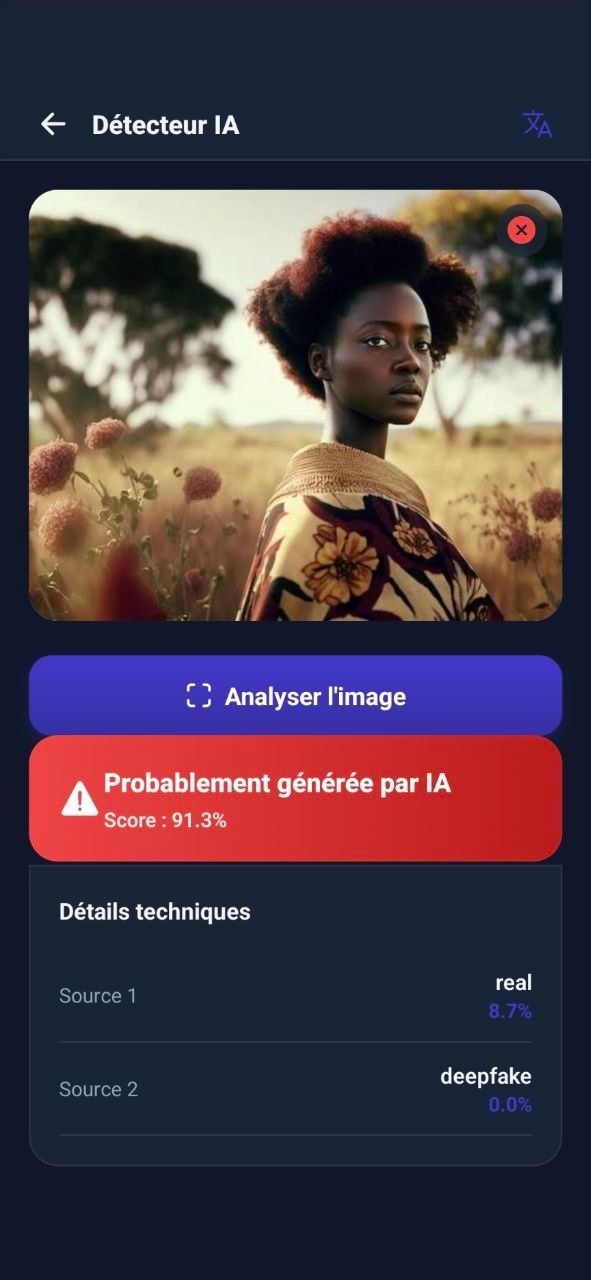 Détecteur IA — image probablement générée